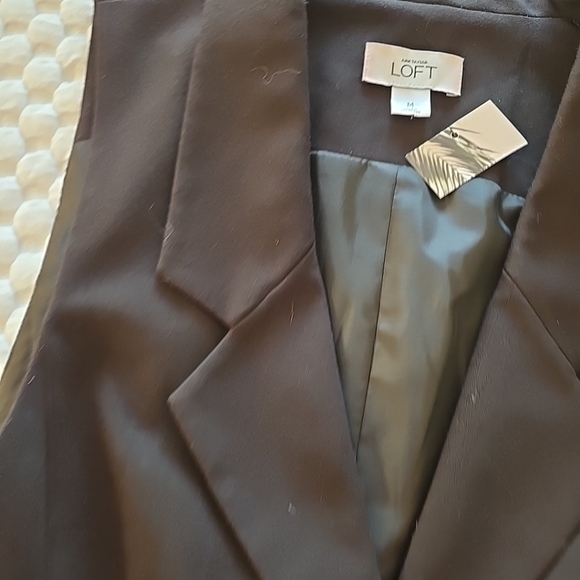 LOFT Black Classic Professional Vest One Button Princess Cut - Picture 6 of 16